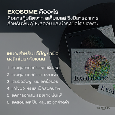 Exoblanc<br><br>(ฉีดเมโสบำรุงผิวหน้า ฟื้นฟูผิว เติมผิวฉ่ำลึกถึงระดับเซลล์ ด้วย Exosome )<br><br>