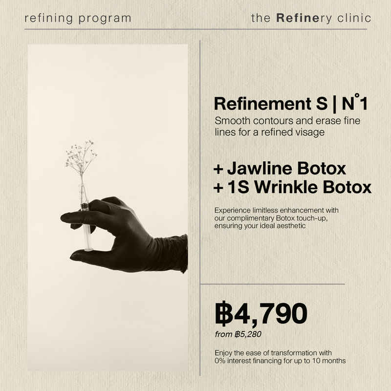 The Refinery Facial Minimizing No. 01<br><br>[Nabota]<br>+ โบท๊อกซ์กราม<br>+ โบท๊อกซ์ริ้วรอย 1 จุด<br><br>