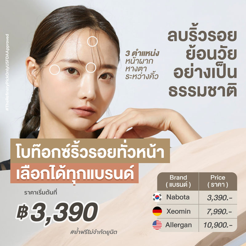 Botox - Wrinkle Refining<br><br>(โบท๊อกซ์ ลดริ้วรอยทั้งหมด)<BR><br>