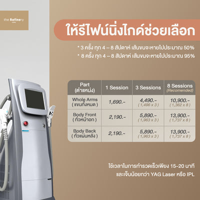 Diology Hair Removal - Body<br><br>(เลเซอร์กำจัดขนช่วงตัว-แขน)<br><br>