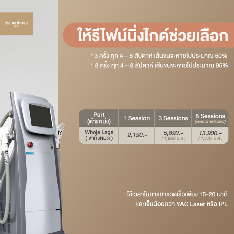 Diology Hair Removal - Legs<br><br>(เลเซอร์กำจัดขนขา)<br><br>